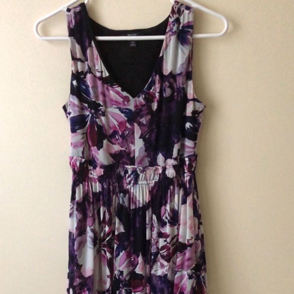 Vera Wang Floral Printed Purple/Pink Maxi Dress